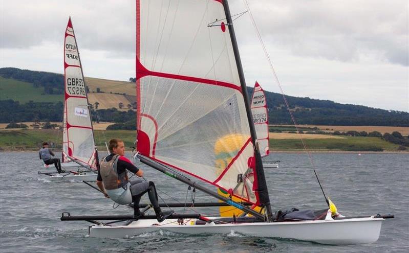 Musto Skiff Nationals at Largo Bay day 4 photo copyright Tim Olin / www.olinphoto.co.uk taken at Largo Bay Sailing Club and featuring the Musto Skiff class