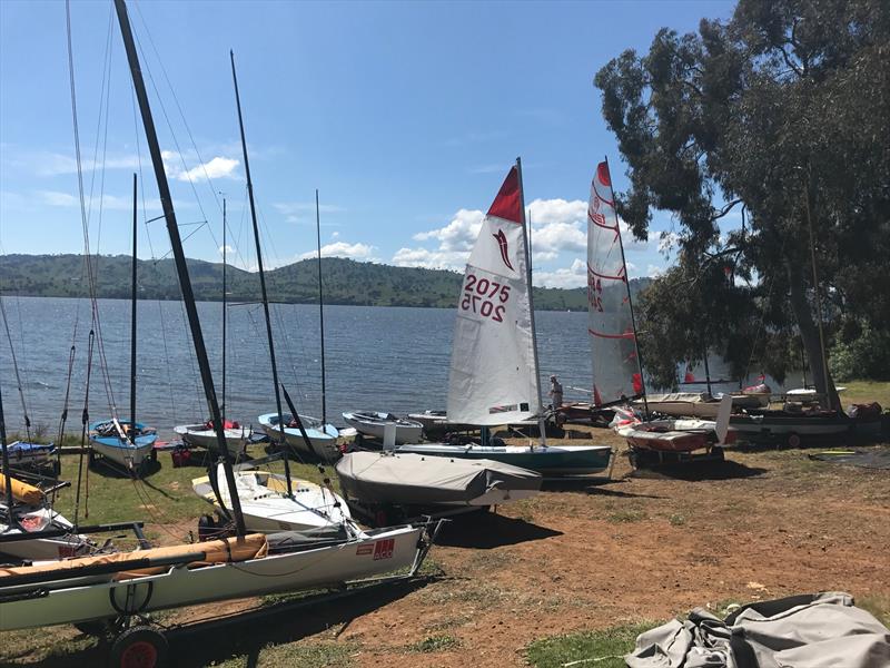 Hume Weir Regatta photo copyright Tim Hill taken at Albury Wodonga Sailing Club and featuring the Musto Skiff class