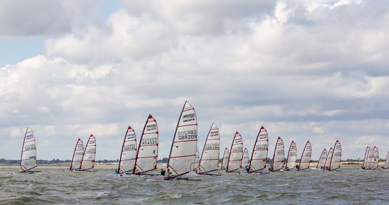 Harken UK Musto Skiff Nationals at Brightlingsea day 1 photo copyright Tim Olin / www.olinphoto.co.uk taken at Brightlingsea Sailing Club and featuring the Musto Skiff class