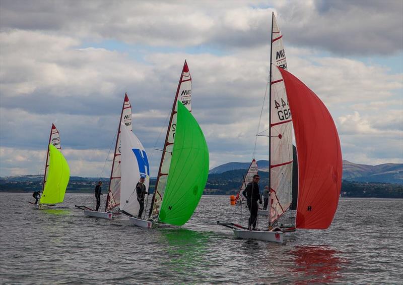 Musto Skiff Scottish Championship at Dalgety Bay photo copyright Ruby Rennie Panter taken at Dalgety Bay Sailing Club and featuring the Musto Skiff class