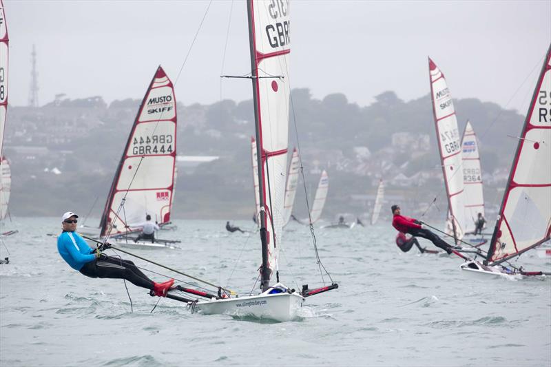 Musto Skiff UK Nationals at Castle Cove SC day 4 photo copyright Tim Olin / www.olinphoto.co.uk taken at Castle Cove Sailing Club and featuring the Musto Skiff class