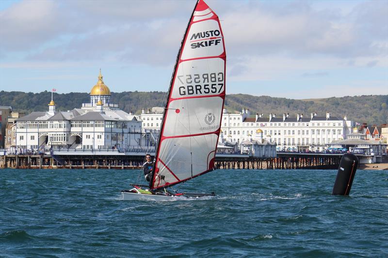 Dan Vincent wins the Eastbourne Sovereign SC Musto Skiff Open photo copyright Ben Daigneault taken at Eastbourne Sovereign Sailing Club and featuring the Musto Skiff class