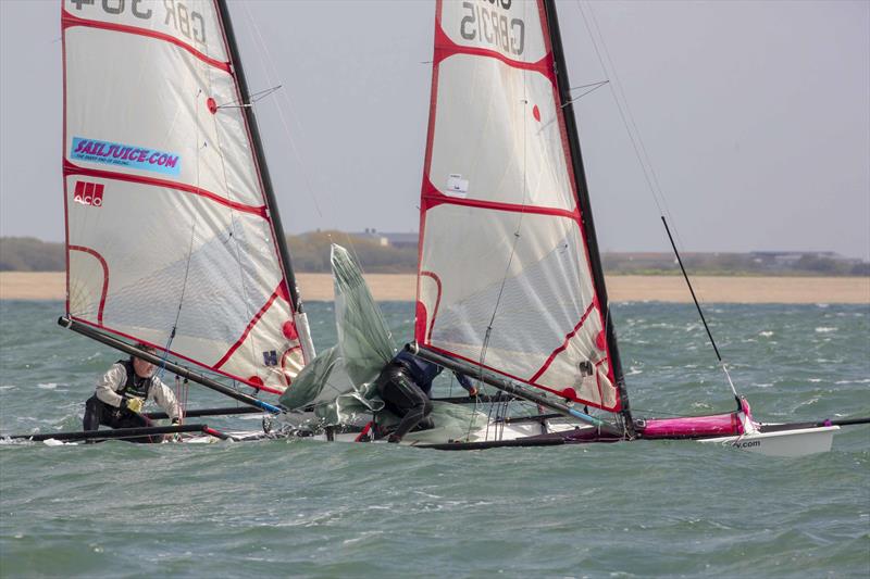 Musto Skiff Harken GBR Circuit Round 2 at Stokes Bay photo copyright Tim Olin / www.olinphoto.co.uk taken at Stokes Bay Sailing Club and featuring the Musto Skiff class