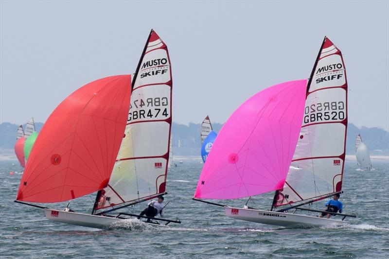 GBR MUSTO Skiffs racing – A Conn and D Poston photo copyright Natalie Hilton, MSCA taken at  and featuring the Musto Skiff class