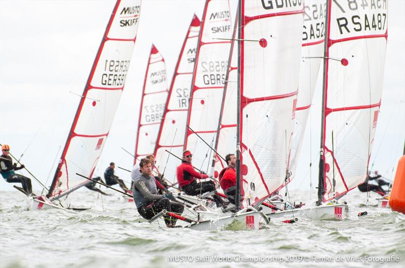 Rick Peacok during the 2019 Musto Skiff Worlds photo copyright Femke de Vries Fotografie taken at Regatta Center Medemblik and featuring the Musto Skiff class