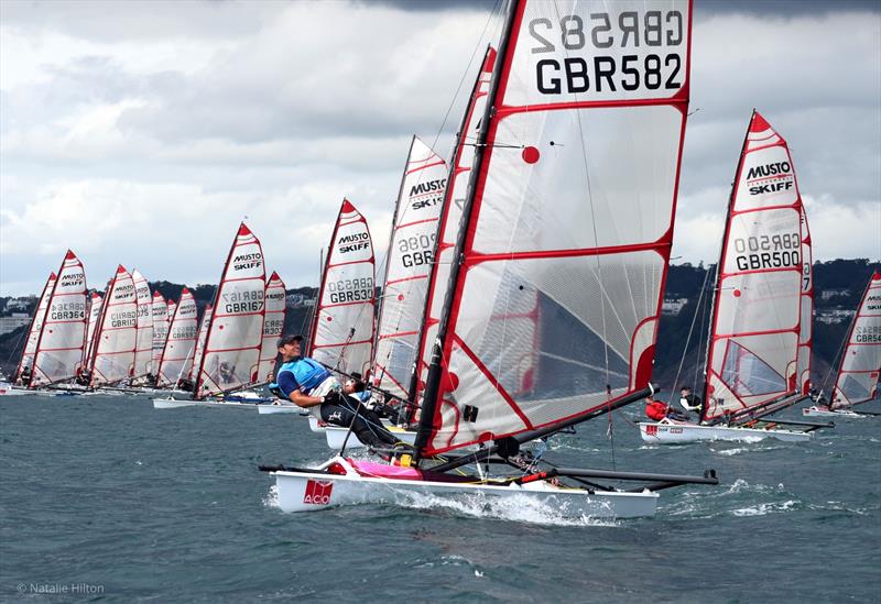 Musto Skiffs at Largs photo copyright Natalie Hilton taken at Largs Sailing Club and featuring the Musto Skiff class