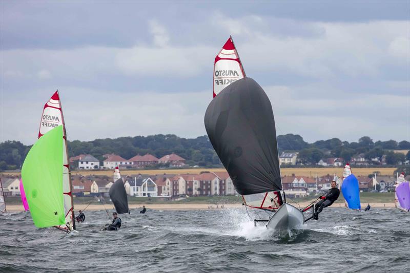 Pascoe and Clegg during the Noble Marine UK Musto Skiff National Championships at Sunderland photo copyright Tim Olin / www.olinphoto.co.uk taken at Sunderland Yacht Club and featuring the Musto Skiff class