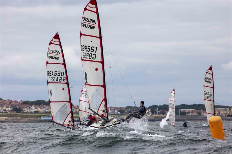 Challenging conditions during the Noble Marine UK Musto Skiff National Championships at Sunderland photo copyright Tim Olin / www.olinphoto.co.uk taken at Sunderland Yacht Club and featuring the Musto Skiff class