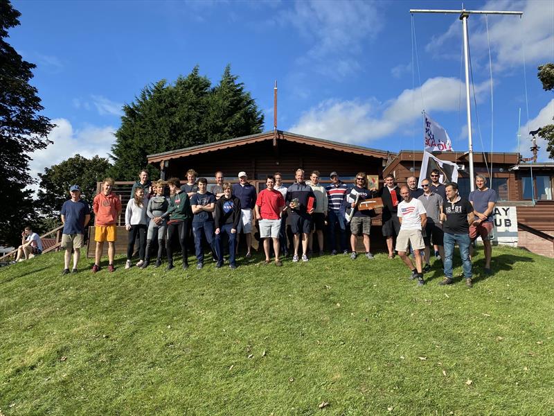 Competitors at the Hyde Sails Scottish and Northern Skiff National Championships at Dalgety Bay photo copyright Peter Taylor taken at Dalgety Bay Sailing Club and featuring the Musto Skiff class