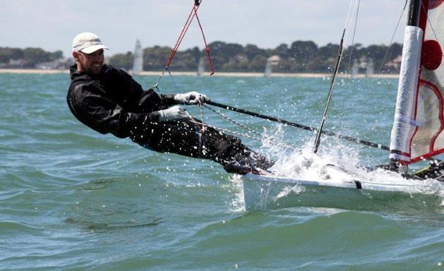 Musto Skiff nationals at Highcliffe photo copyright Paul Manning taken at Highcliffe Sailing Club and featuring the Musto Skiff class