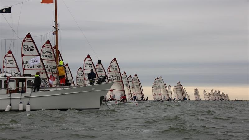 2019 ACO MUSTO Skiff World Championship day 3 photo copyright Eric van Staten taken at Royal Yacht Club Hollandia and featuring the Musto Skiff class