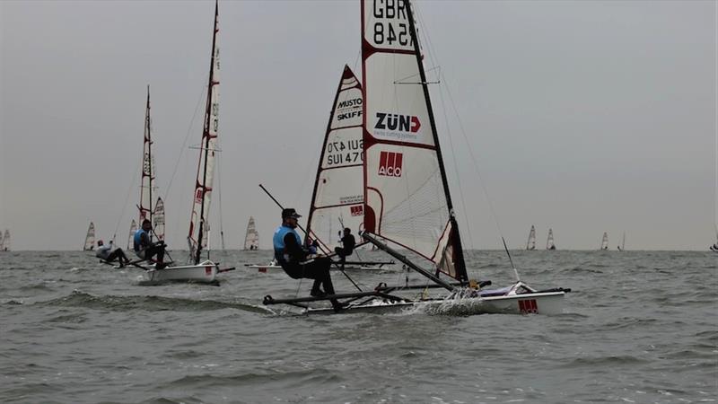 2019 ACO MUSTO Skiff World Championship day 3 photo copyright Eric van Staten taken at Royal Yacht Club Hollandia and featuring the Musto Skiff class
