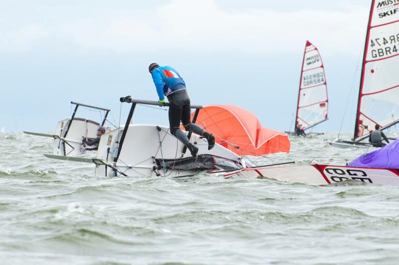 Final day - ACO 10th MUSTO Skiff World Championship 2019 photo copyright Watersport-TV taken at Royal Yacht Club Hollandia and featuring the Musto Skiff class