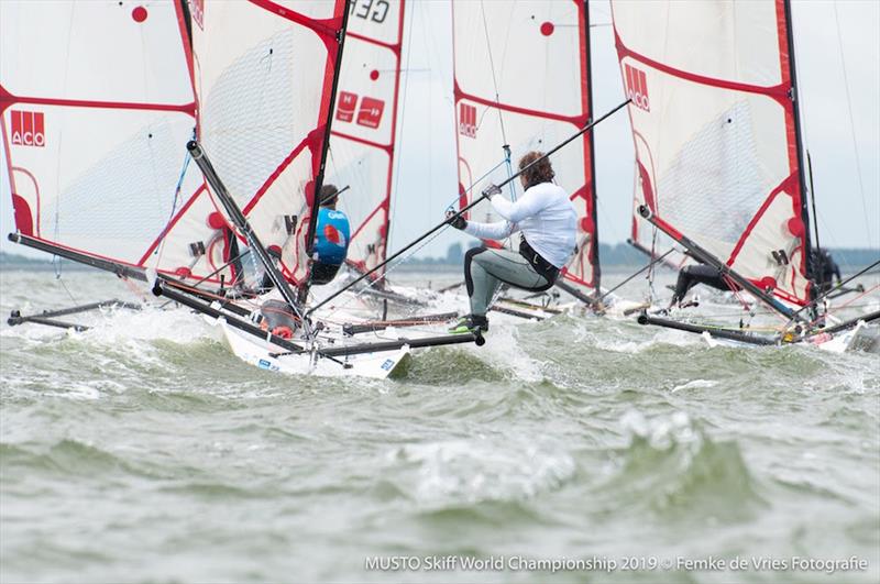 Final day - ACO 10th MUSTO Skiff World Championship 2019 photo copyright Femke de Vries Fotografie taken at Royal Yacht Club Hollandia and featuring the Musto Skiff class