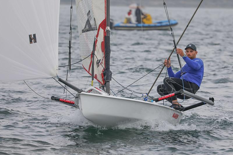 George Cousins - Turbo Asymmetric Open 2021 photo copyright Ian Symonds taken at Restronguet Sailing Club and featuring the Musto Skiff class