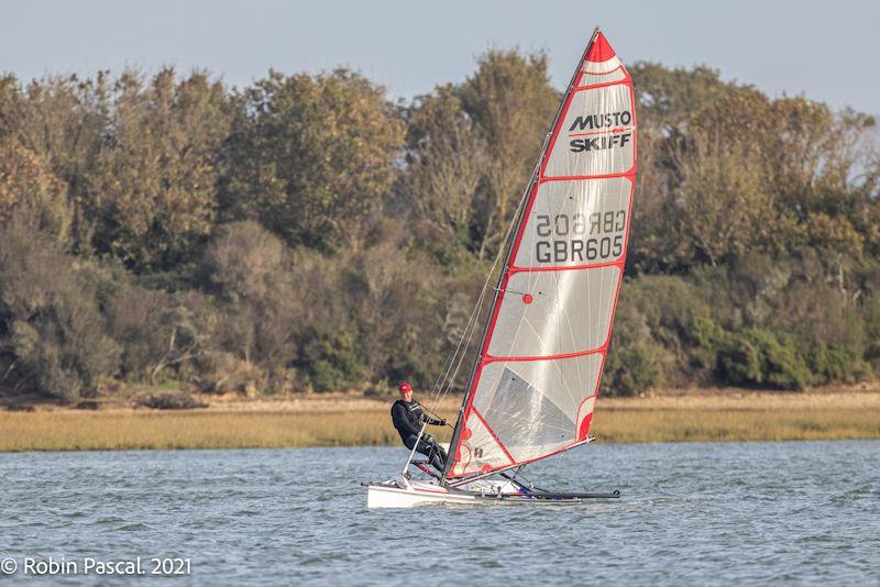 Robbie Wilson at the Musto Skiff Southern Series at Itchenor - photo © Robin Pascal
