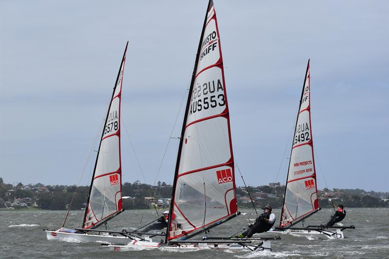 The top 3 battle it out at the 2022 Australian Musto Skiff Nationals - photo © Brendan Markey