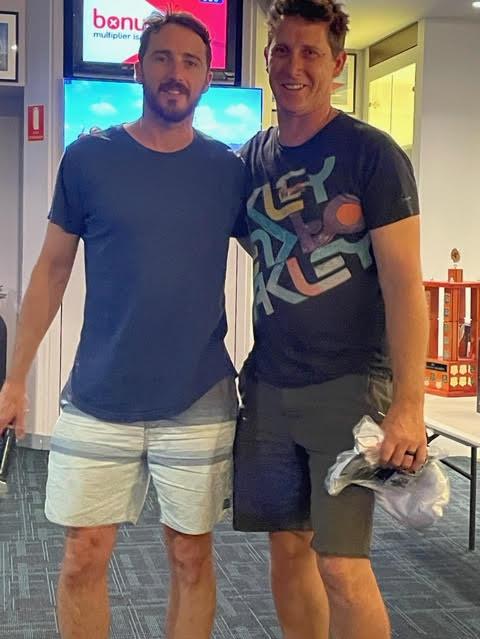 Brothers Jon and Paul Newman 1st and 2nd at the 2022 Australian Musto Skiff Nationals photo copyright Brendan Markey taken at Illawarra Yacht Club and featuring the Musto Skiff class