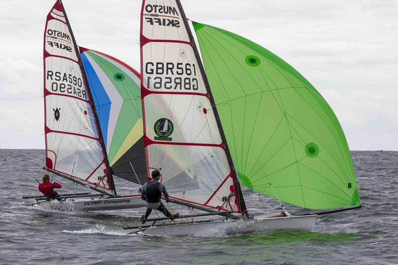 Sam Pascoe and Andy Tarboton at 2021 UK Nationals photo copyright Tim Olin / www.olinphoto.co.uk taken at Eastbourne Sovereign Sailing Club and featuring the Musto Skiff class