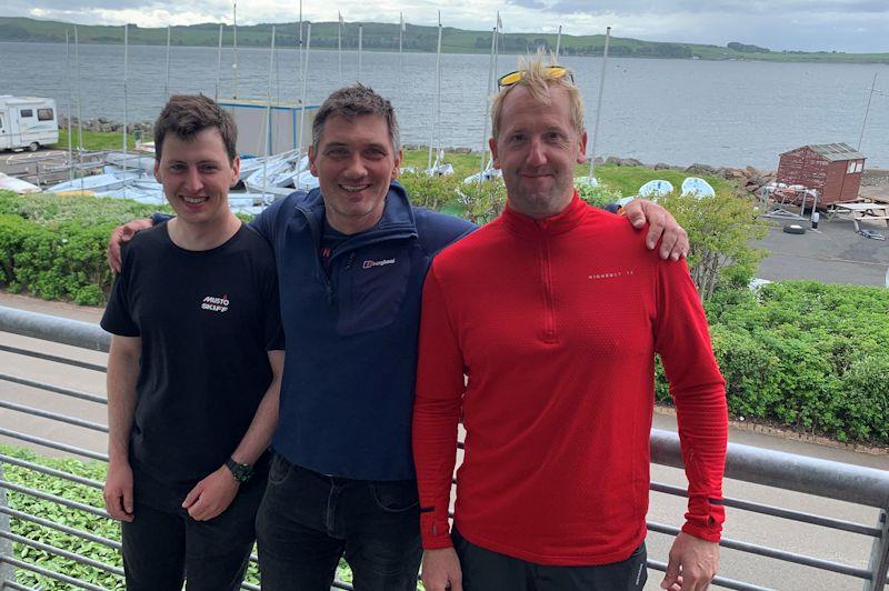 Winners Hurter, Hilton and Shelley at the Noble Marine One Design Regatta Weekend at Largs photo copyright MSCA taken at Largs Sailing Club and featuring the Musto Skiff class