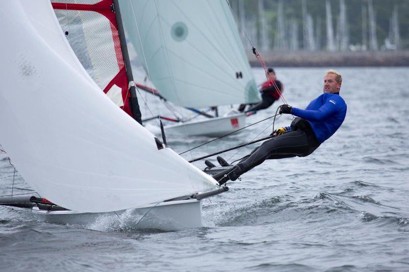 Jono Shelley at the Noble Marine One Design Regatta Weekend at Largs photo copyright Marc Turner taken at Largs Sailing Club and featuring the Musto Skiff class