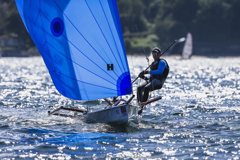 Rob Richardson ahead of the ACO 11th Musto Skiff Worlds at Kiel Week - photo © Bernardí Bibiloni / www.bernardibibiloni.com