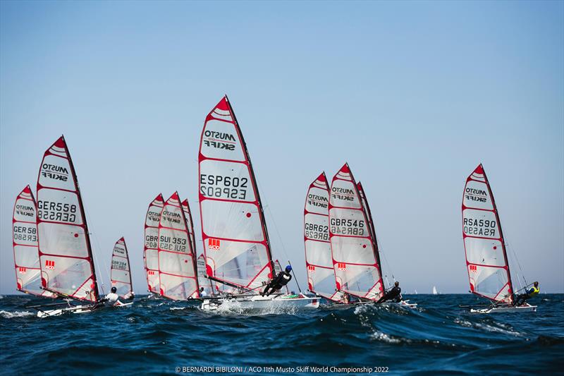 Racing on day 3 of the 11th ACO Musto Skiff World Championship at Kiel Week - photo © Bernardí Bibiloni / www.bernardibibiloni.com