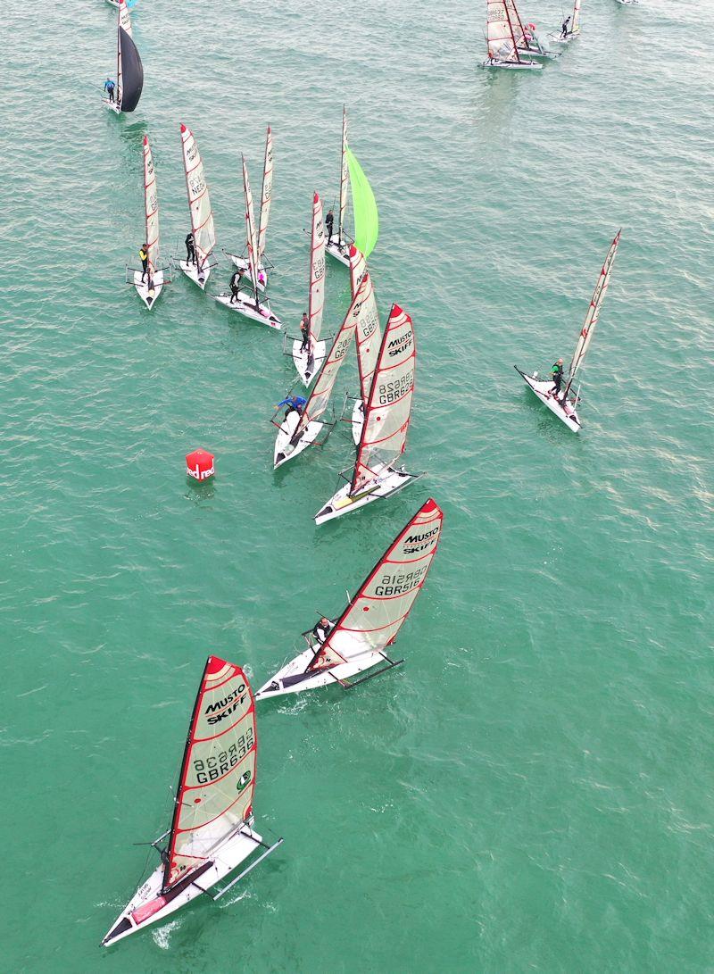 Noble Marine UK Musto Skiff Nationals at Eastbourne day 2 photo copyright Ben Gosling-Davis taken at Eastbourne Sovereign Sailing Club and featuring the Musto Skiff class