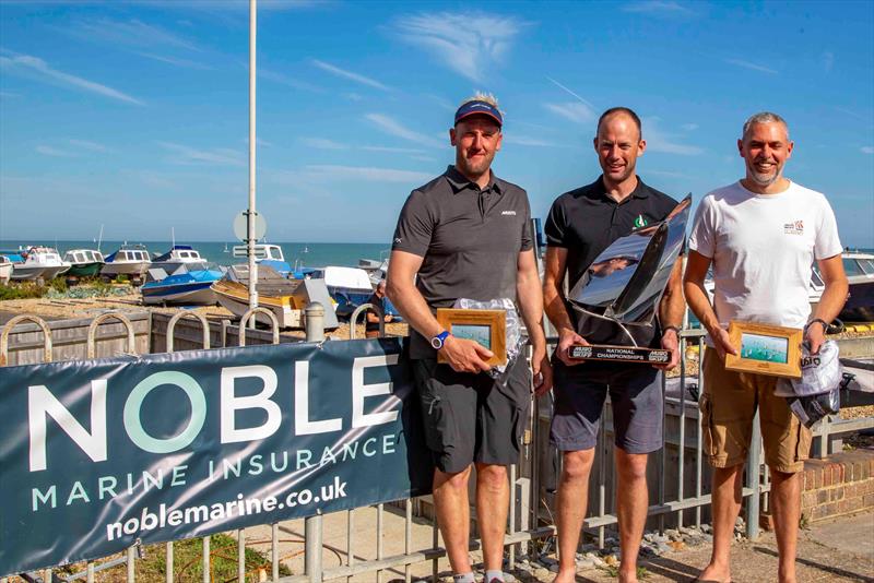 \(L-R) Shelley (3rd), Pascoe (1st), Keen (2nd) - Noble Marine 2022 UK Musto Skiff National Championship 2022 - photo © Tim Olin / www.olinphoto.co.uk