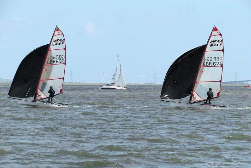 Benn Clegg and Eddie Bridle - Musto Skiffs at the Medway YC Regatta  photo copyright Lucian Stone / Bryony Sharpen taken at Medway Yacht Club and featuring the Musto Skiff class