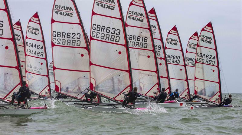 Noble Marine 2022 UK Musto Skiff National Championship photo copyright Tim Olin / www.olinphoto.co.uk taken at Eastbourne Sovereign Sailing Club and featuring the Musto Skiff class