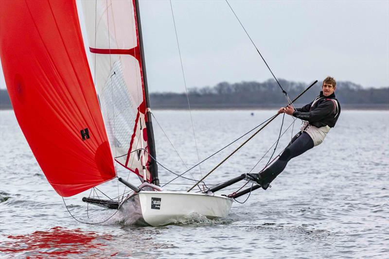 Sam Barker in the Musto Skiffs at the 2023 Ovington Inlands - photo © Tim Olin / www.olinphoto.co.uk