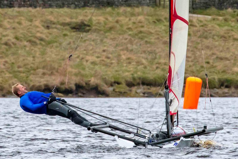 Jono Shelley takes second at the Yorkshire Dales Northern & Scottish Skiff Open 2023 photo copyright Tim Olin / www.olinphoto.co.uk taken at Yorkshire Dales Sailing Club and featuring the Musto Skiff class