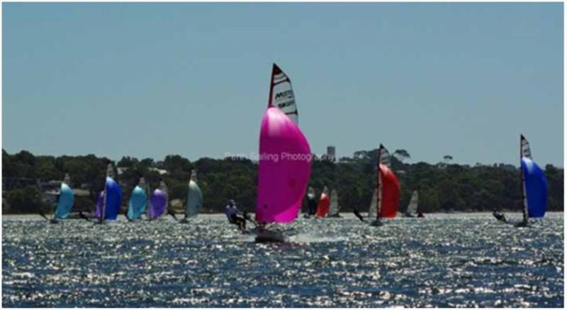 Skiffs in action - photo © Rick Steuart / perthsailingphotography.weebly.com