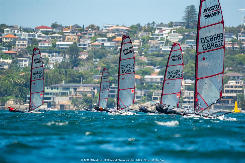 ACO 14th Musto Skiff World Championship 2025, Sydney, Australia Day 2 - photo © Tidal Media Australia for Down Under Sail