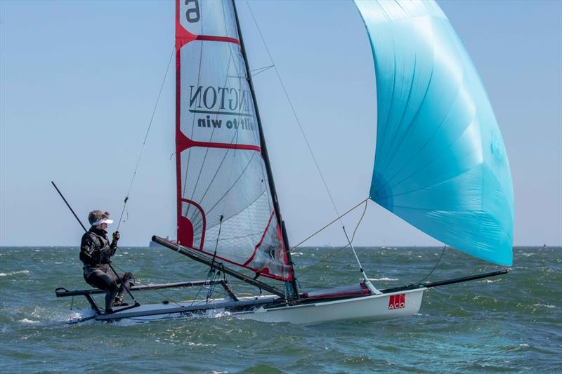 Brennan Robinson racing with the Mainsail X at the Stokes Bay Open 2025 - photo © Tim Olin / www.olinphoto.co.uk