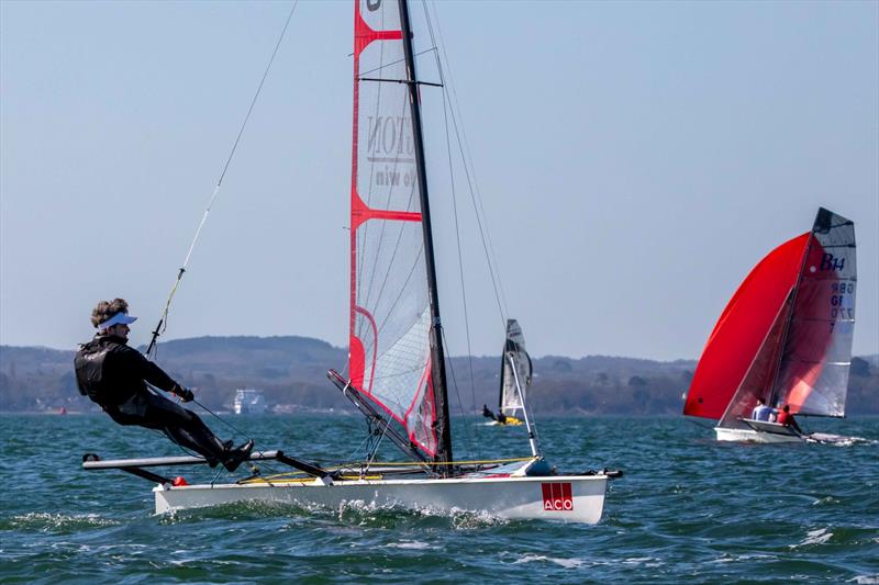 Brennan Robinson racing with the Mainsail X at the Stokes Bay Open 2025 - photo © Tim Olin / www.olinphoto.co.uk