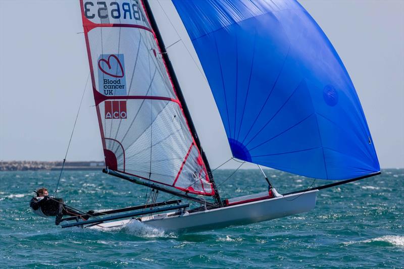Sam Barker - Musto Skiff Training Day at Castle Cove SC - photo © Tim Olin / www.olinphoto.co.uk