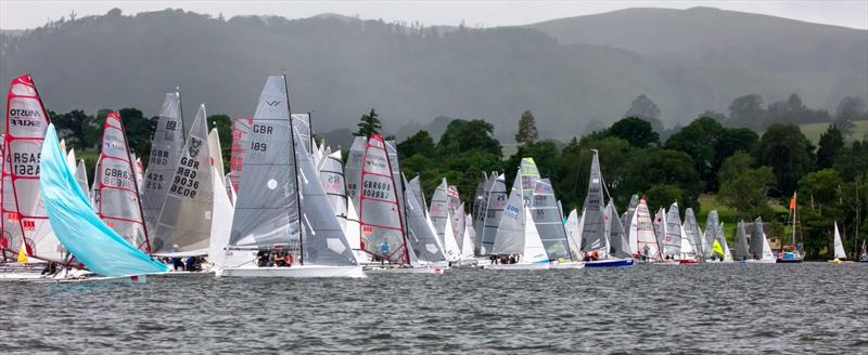 63rd Lord Birkett Memorial Trophy - Start line photo copyright Tim Olin / www.olinphoto.co.uk taken at Ullswater Yacht Club and featuring the Musto Skiff class