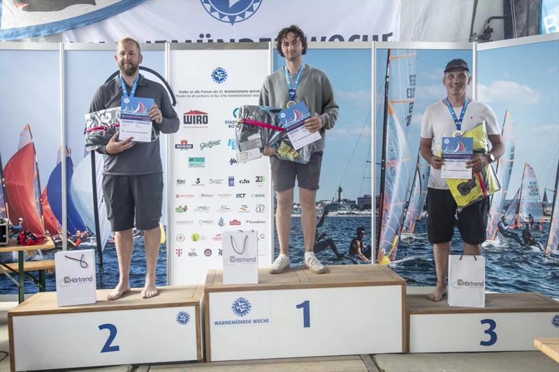 Day 4 - Podium winners - Musto Skiff European Championship during Warnemünde Woche - photo © Pepe Hartmann