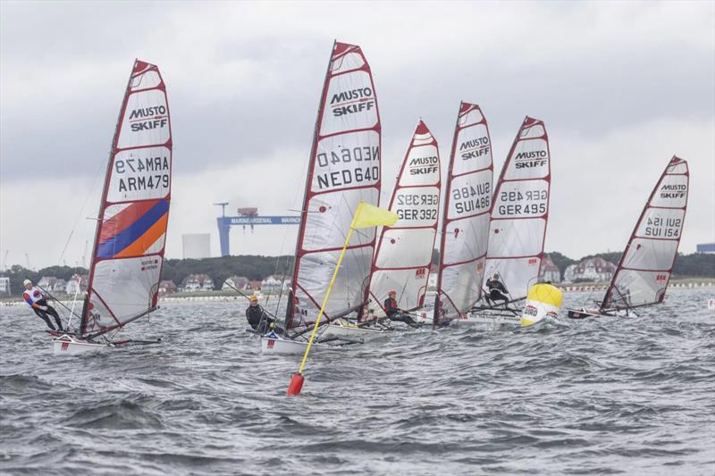 Day 4 start line - Musto Skiff European Championship during Warnemünde Woche - photo © Pepe Hartmann