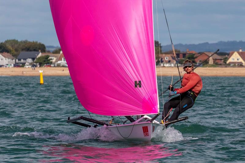 Andy Tarboton finishes 3rd in the 2025 Noble Marine Musto Skiff UK Nationals photo copyright Tim Olin / www.olinphoto.co.uk taken at Hayling Island Sailing Club and featuring the Musto Skiff class