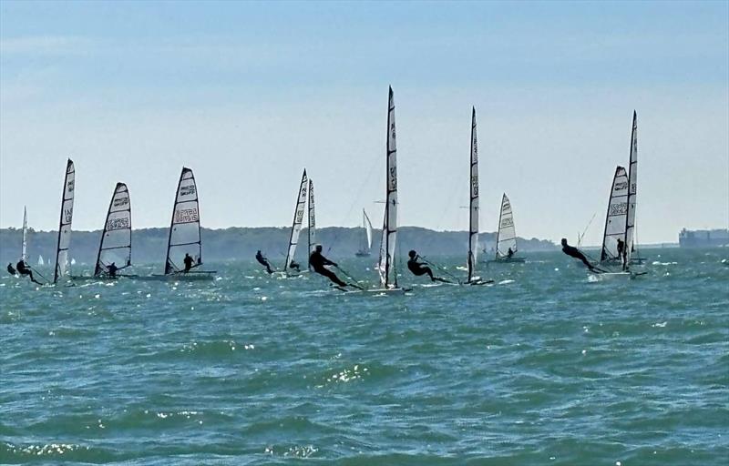 Musto Skiffs at SBSC Skiff Open 2026 photo copyright Amanda Jenks taken at Stokes Bay Sailing Club and featuring the Musto Skiff class