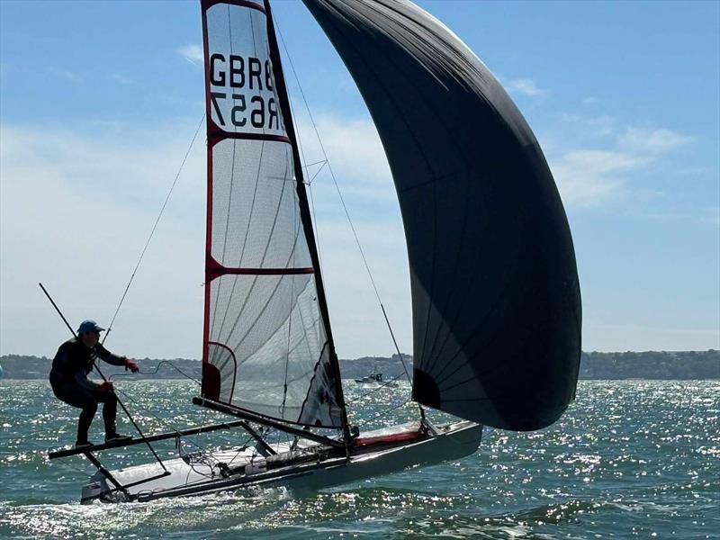 Musto Skiffs at SBSC Skiff Open 2026 photo copyright Amanda Jenks taken at Stokes Bay Sailing Club and featuring the Musto Skiff class