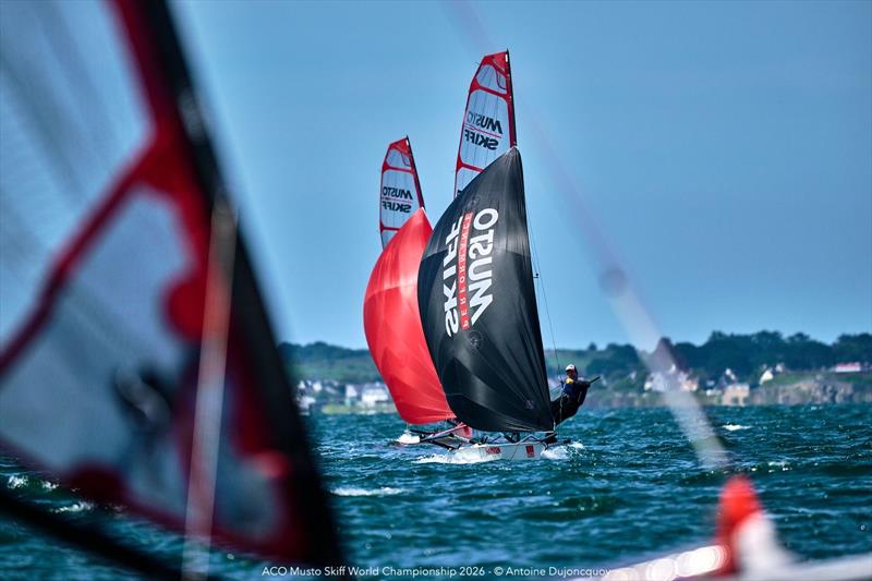 ACO Musto Skiff World Championship 2026 Day 3 photo copyright Antoine Dujoncquoy taken at Yacht Club de Carnac and featuring the Musto Skiff class
