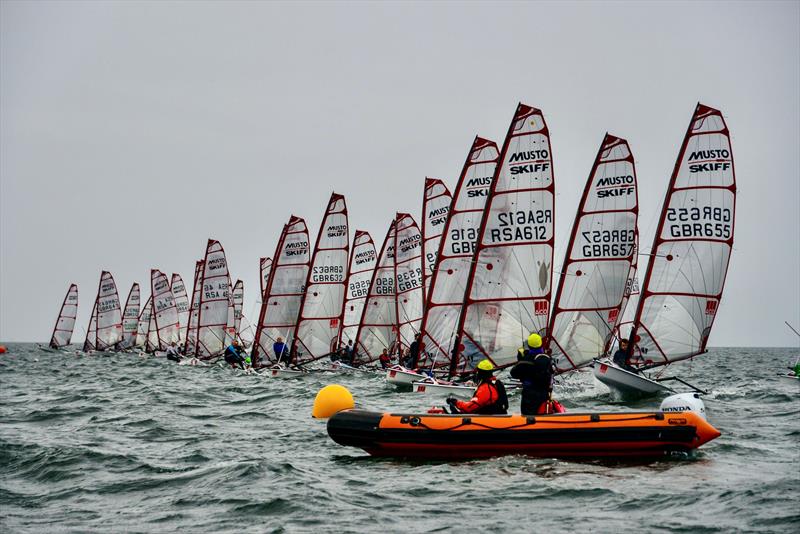 Start line - Noble Marine UK Musto Skiff National Championship 2026 - Day 1 - photo © George Day