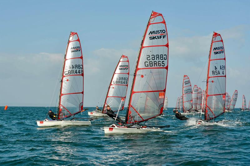 Racing on day 2 of the Noble Marine UK Musto Skiff National Championship 2026 - photo © George Day
