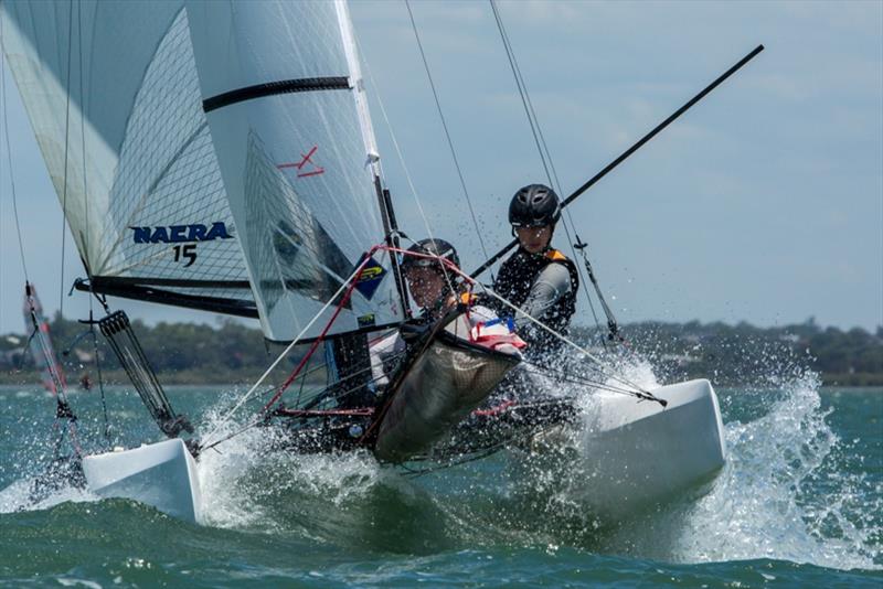 Will Cooley and Evie Haseldine - Nacra photo copyright Australian Sailing taken at Royal Queensland Yacht Squadron and featuring the Nacra class
