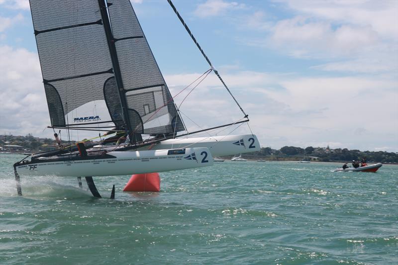 Students learn the high-speed, high-stakes nuances of next-generatioon sailing under the watchful eye of the RNZYS's International Foiling Camp photo copyright International Foiling Camp / RNZYS taken at Royal New Zealand Yacht Squadron and featuring the Nacra class