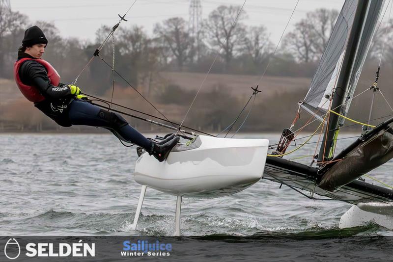 Grafham Grand Prix - Will Smith in his Nacra 16 photo copyright Tim Olin / www.olinphoto.co.uk taken at Grafham Water Sailing Club and featuring the Nacra class